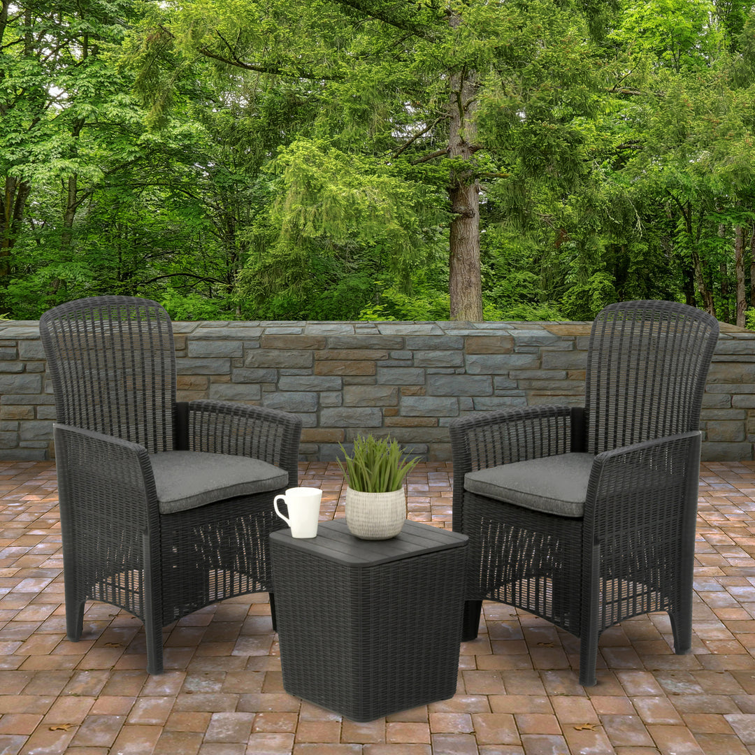 Swansea Collection 3-Piece All-Weather Bistro Chat Set