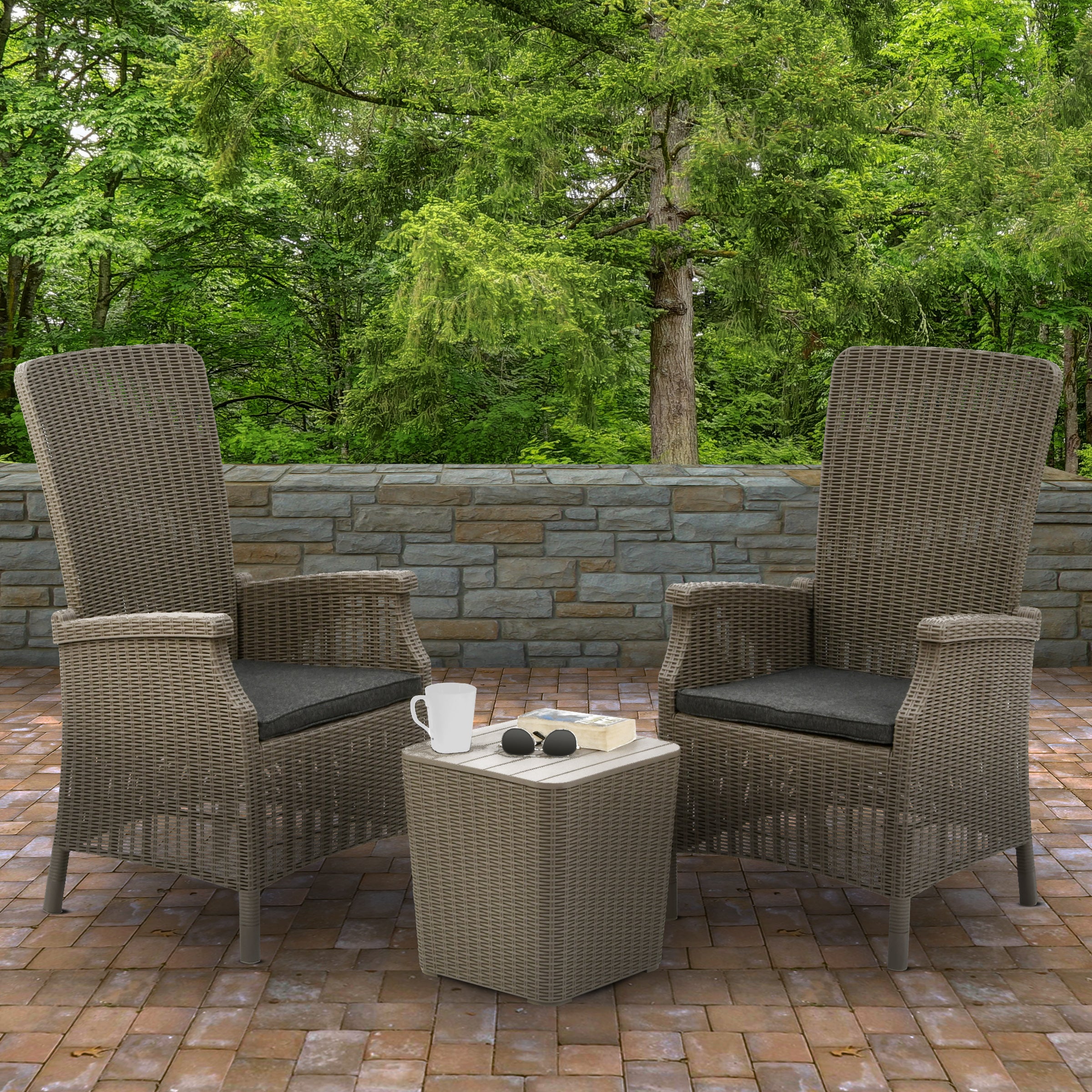 Bracknell Collection 3-Piece All-Weather Chat Set