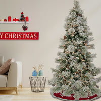 7.5 ft. Pre-Lit Snowy Yorkshire Tree with Clear Lights - National Tree Company