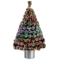 48 in. Pre-Lit Fiber Optic Evergreen Flocked Tree - National Tree Company