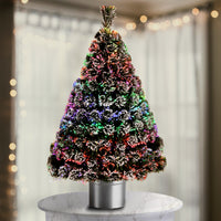 48 in. Pre-Lit Fiber Optic Evergreen Flocked Tree - National Tree Company