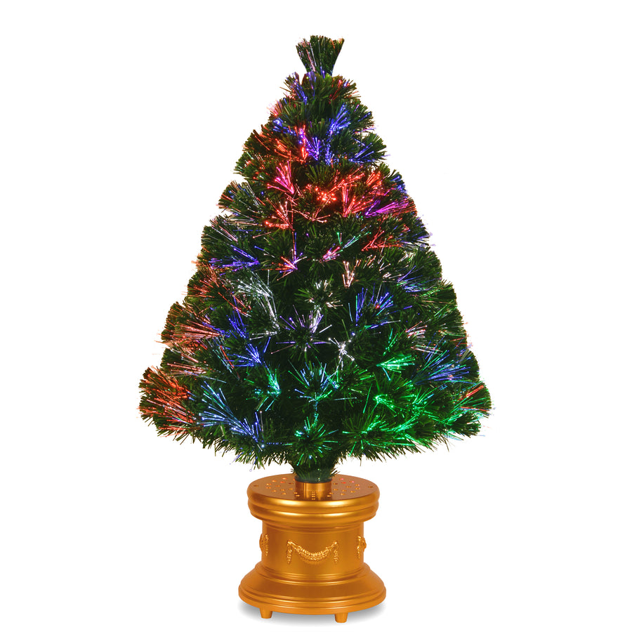 36 in. Pre-Lit Fiber Optic Evergreen Firework Tree - National Tree Company