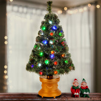 36 in. Pre-Lit Fiber Optic Evergreen Firework Tree - National Tree Company