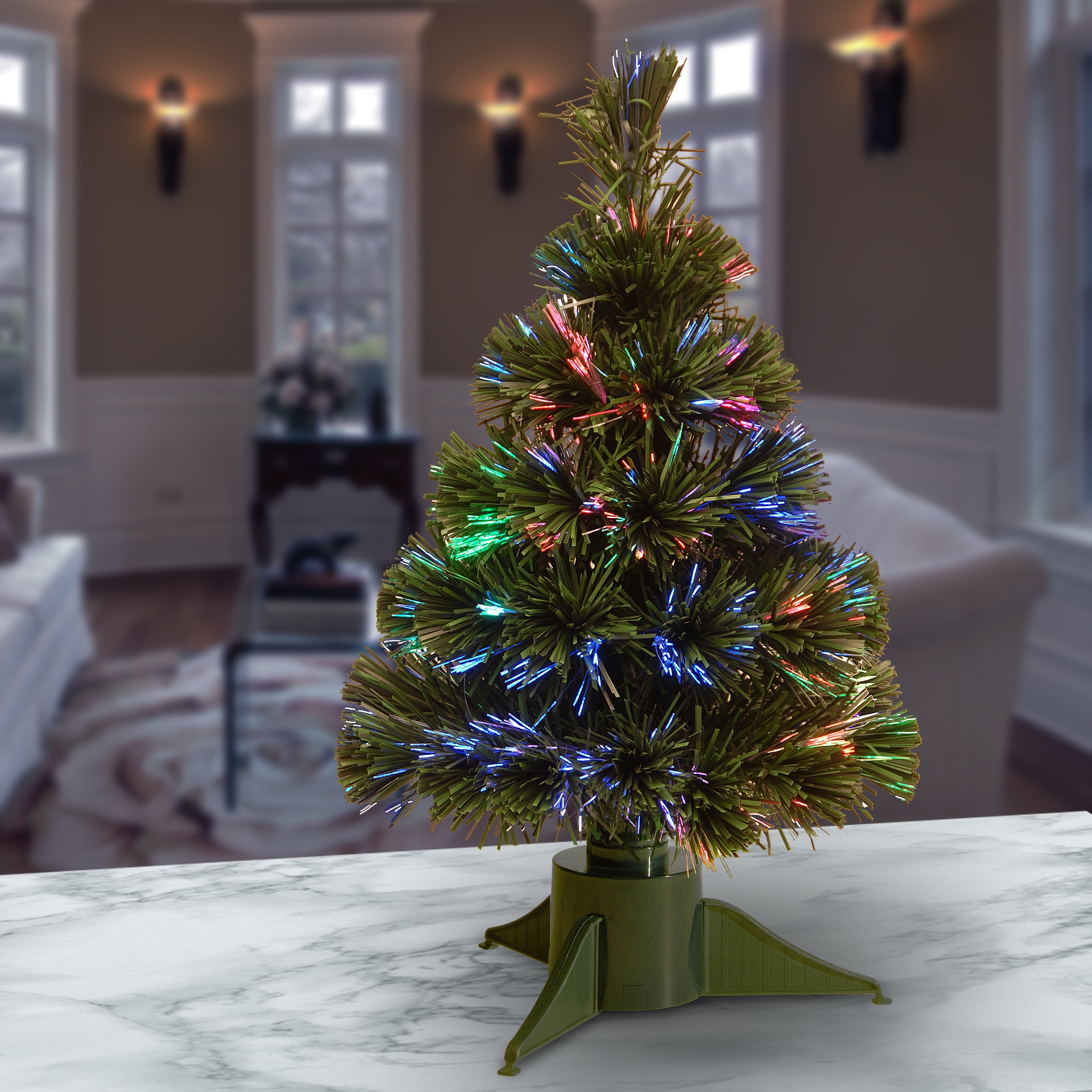 18 in.Pre-Lit Fiber Optic Ice Tree · National Tree Company