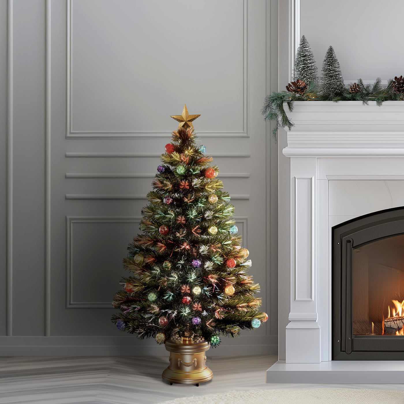 4 ft. Pre-Lit Fiber Optic Tree - National Tree Company