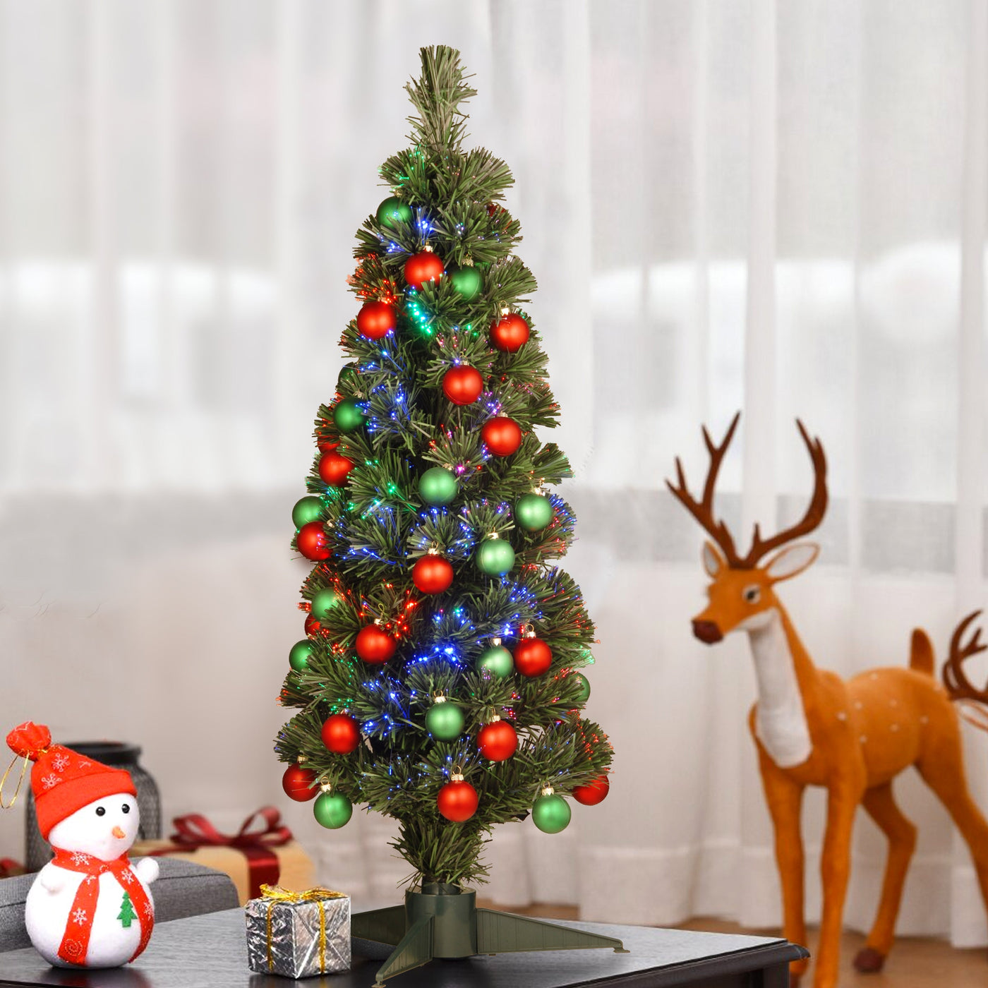 36 in. Pre-Lit Fiber Optic Fireworks Ornament Tree - National Tree Company