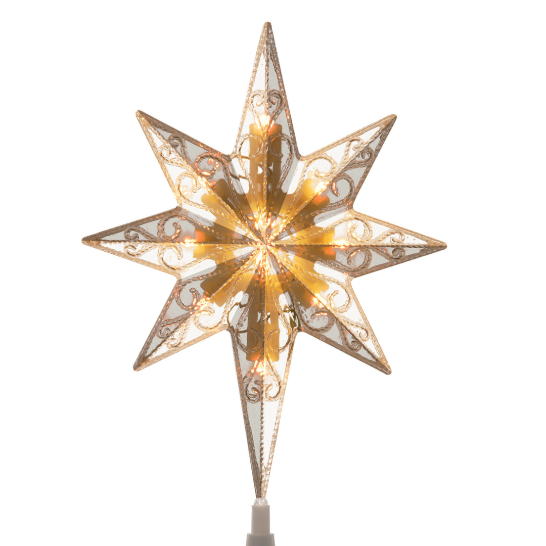 11" Tree Top Star with Battery Operated Dual Color® LED Lights