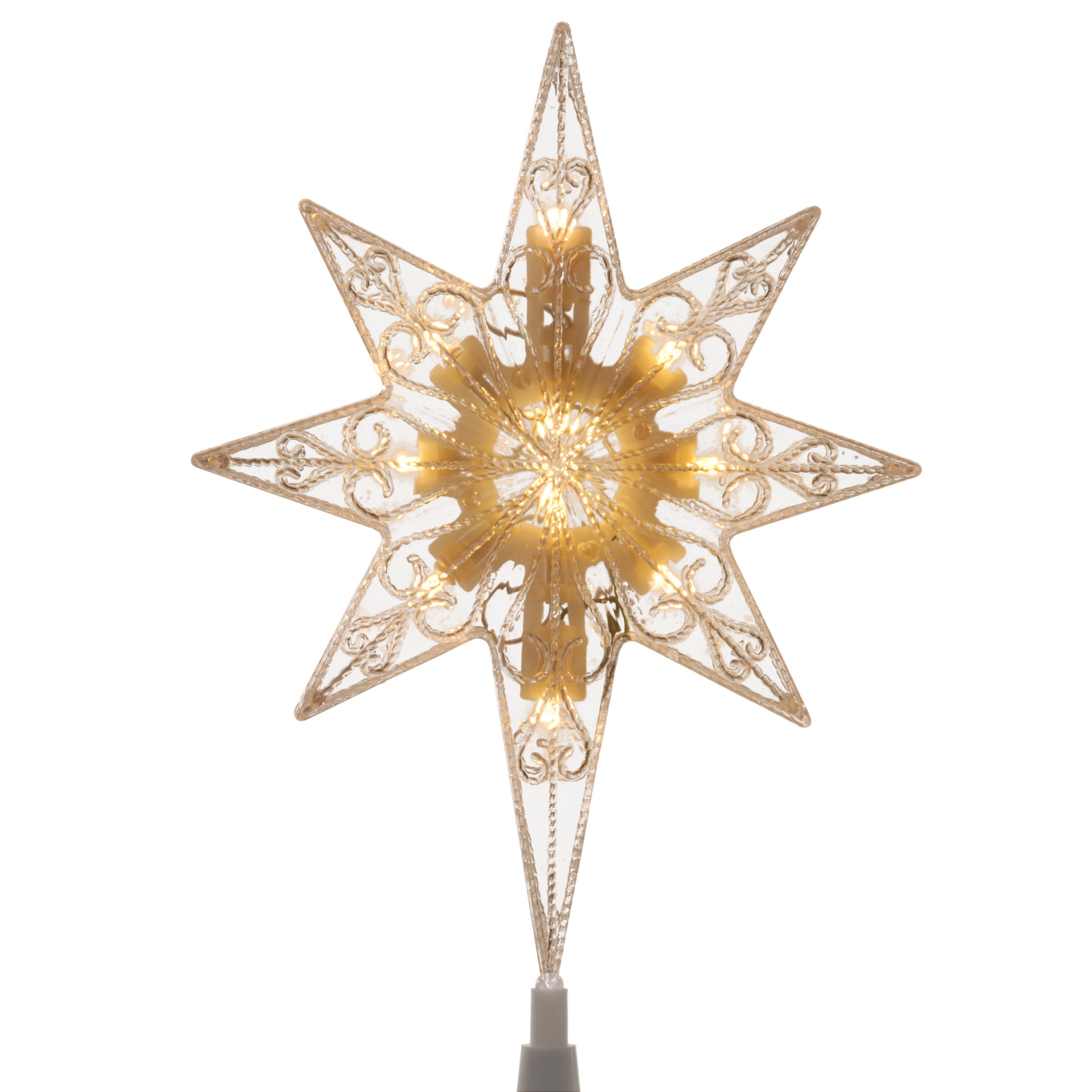 Tree Top Star with Warm White LED Lights