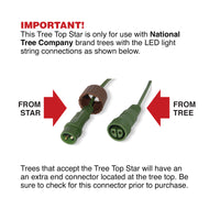 11 in. Tree Top Star with Warm White LED Lights - National Tree Company