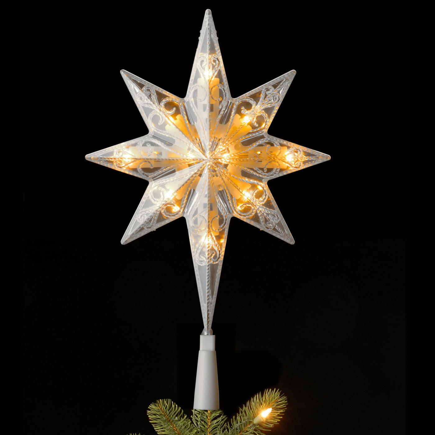 11 in. Tree Top Star with Battery Operated Warm White LED Lights - National Tree Company