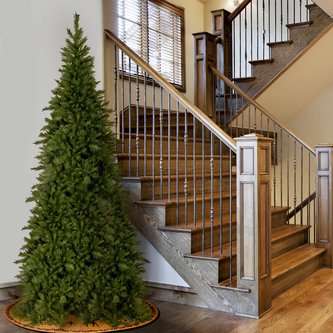 National Tree Company Artificial Slim Christmas Tree, Green, Tiffany Fir, Includes Stand, 6.5 Feet