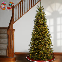 7.5 ft. Tiffany Fir Slim Tree with Clear Lights - National Tree Company