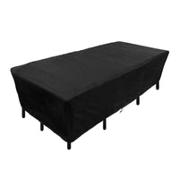 108" Patio Furniture Cover- Waterproof with Rope and Metal Buckles- Color: Black - National Tree Company