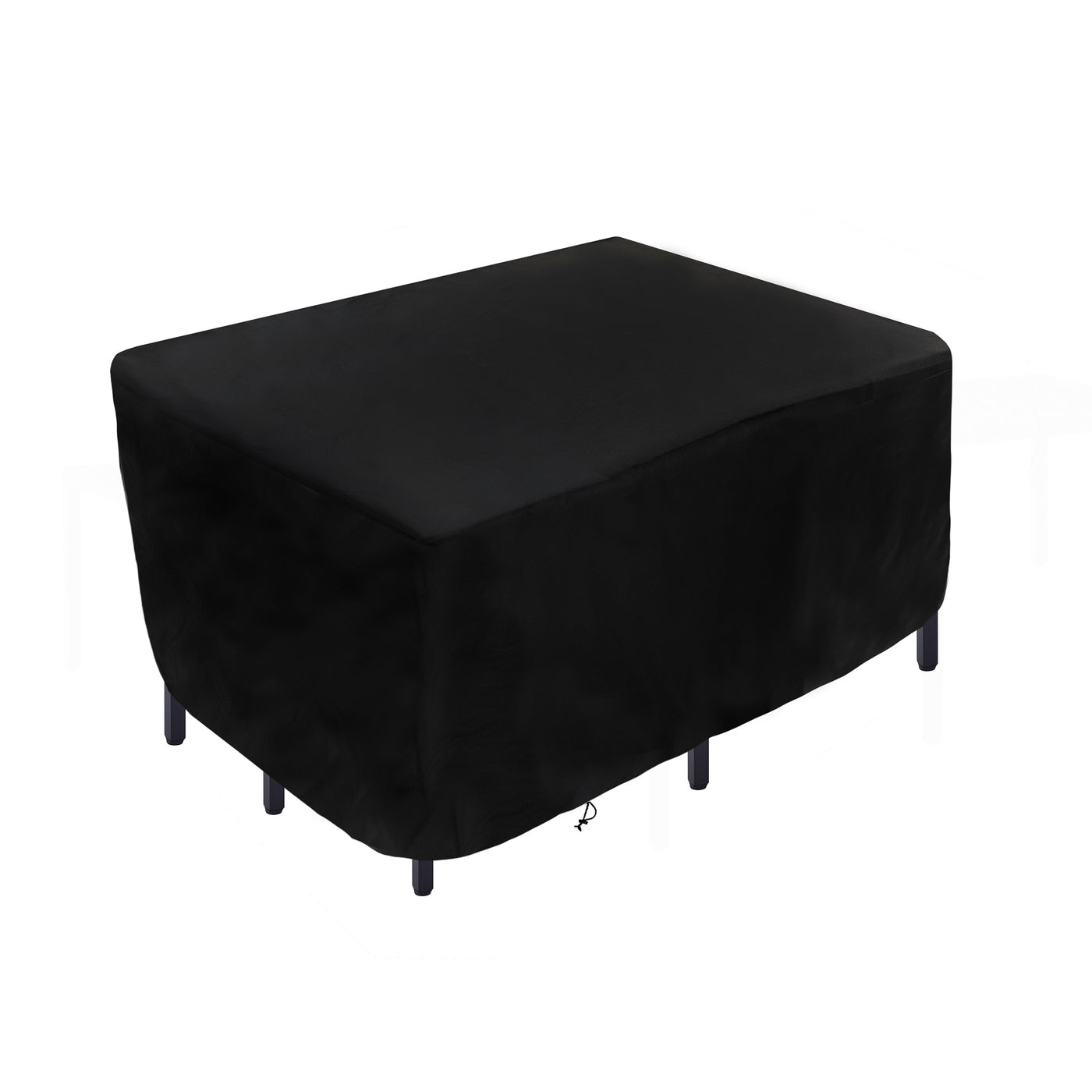 74" Patio Furniture Cover- Waterproof with Rope and Metal Buckles- Color: Black - National Tree Company