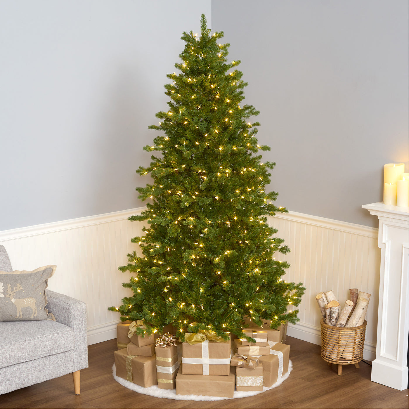 7.5 ft. Pre-Lit Northern Spruce Memory-Shape Tree with PowerConnect Dual Color LED Lights and Music Match - National Tree Company