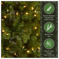 7.5 ft. Pre-Lit Northern Spruce Memory-Shape Tree with PowerConnect Dual Color LED Lights and Music Match - National Tree Company