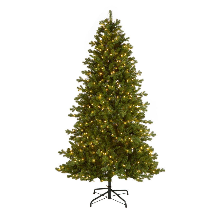 7.5 ft. Pre-Lit Northern Spruce Memory-Shape Tree with PowerConnect Dual Color LED Lights and Music Match - National Tree Company