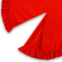 54 in. Christmas Tree Skirt, Red Ruffle - National Tree Company