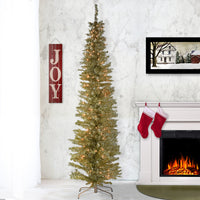 7 ft. Pre-Lit Tinsel Collection Champagne Tree with Clear Lights - National Tree Company