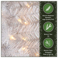 4 ft. Pre-Lit Tinsel Collection White Iridescent Tree with Clear Lights, Plug-In - National Tree Company