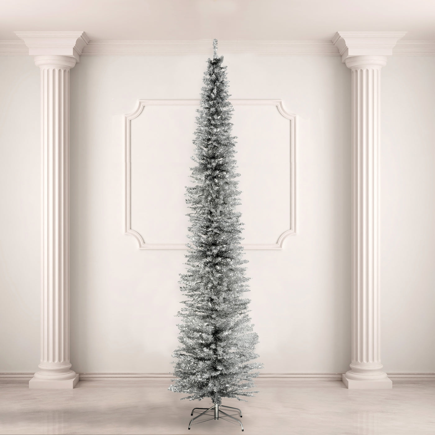 9 ft. Tinsel Collection Silver Tree - National Tree Company