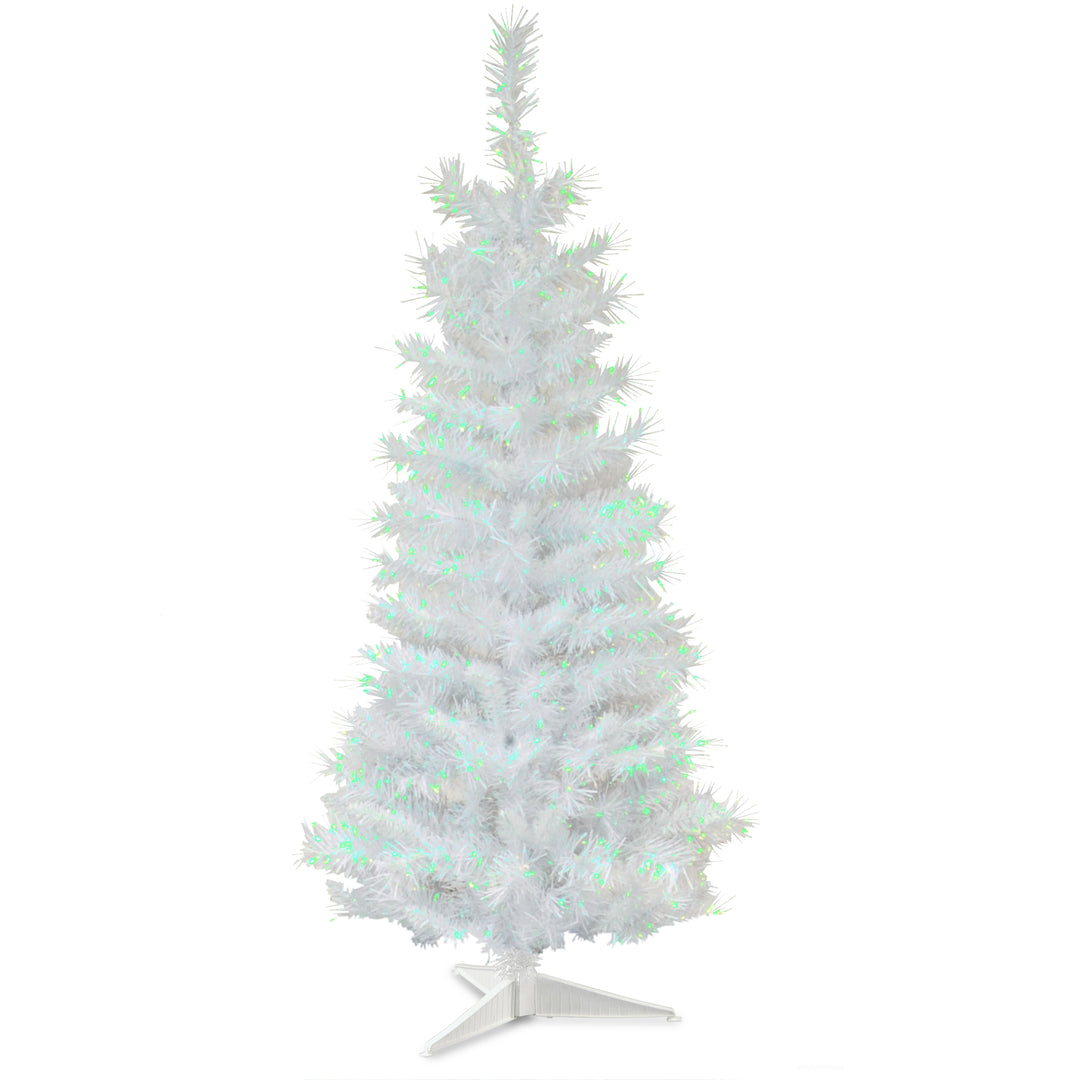 3 ft. Tinsel Collection White Iridescent Tree