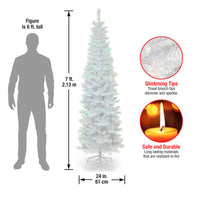 7 ft. Tinsel Collection White Iridescent Tree - National Tree Company