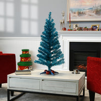 3 ft. Turquoise Tinsel Tree - National Tree Company