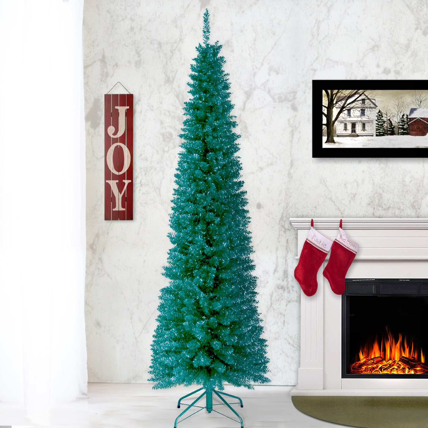 6 ft. Tinsel Collection Turquoise Tree - National Tree Company