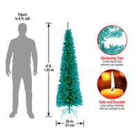 6 ft. Tinsel Collection Turquoise Tree - National Tree Company