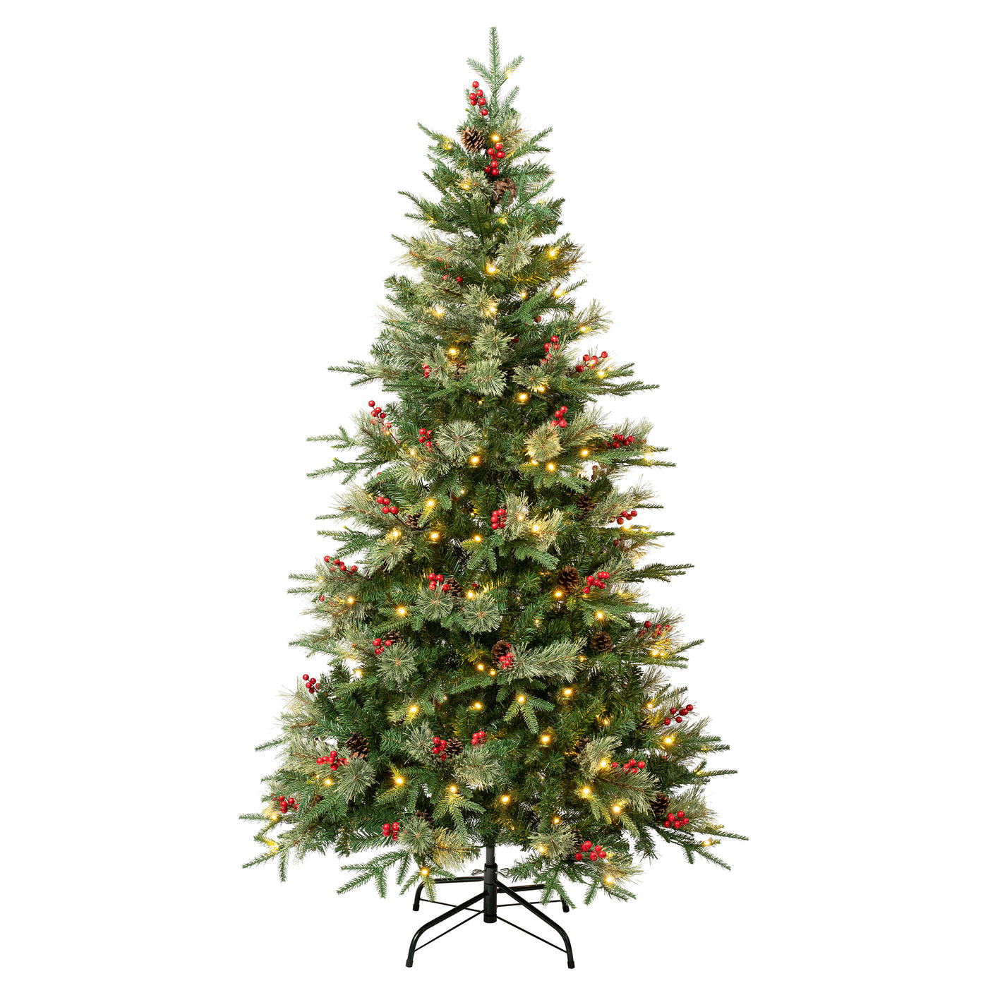 6 ft. Pre-Lit Virginia Pine Mixed Tree with LED Lights - National Tree Company