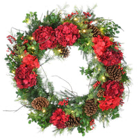 30 in. Pre-Lit Vienna Waltz Decorated Wreath with LED Lights - National Tree Company