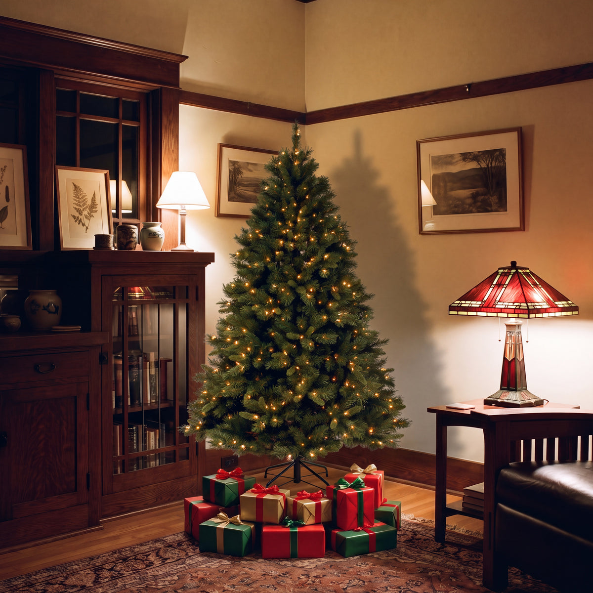 6 ft. Pre-Lit Winchester Pine Hinged Tree with Clear Lights, Plug-In - National Tree Company