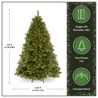 6 ft. Pre-Lit Winchester Pine Hinged Tree with Clear Lights, Plug-In - National Tree Company