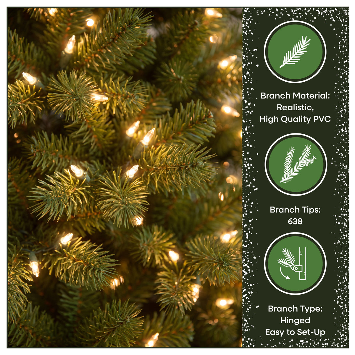 6 ft. Pre-Lit Winchester Pine Hinged Tree with Clear Lights, Plug-In - National Tree Company