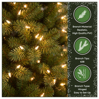 6 ft. Pre-Lit Winchester Pine Hinged Tree with Clear Lights, Plug-In - National Tree Company