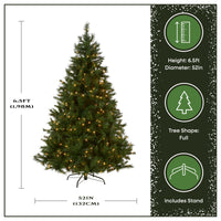 6.5 ft. Pre-Lit Winchester Pine Hinged Tree with Clear Lights, Plug-In - National Tree Company