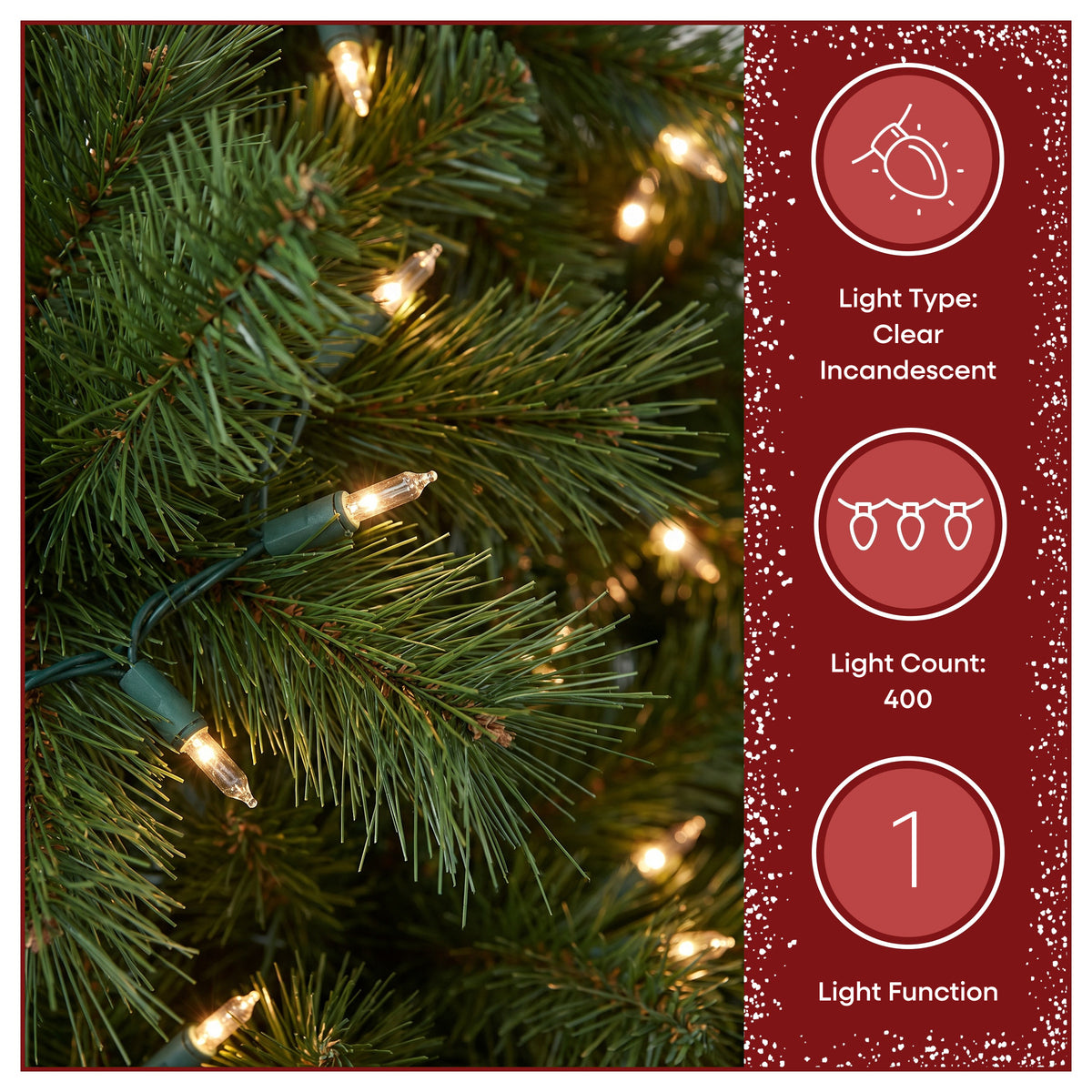 6.5 ft. Pre-Lit Winchester Pine Hinged Tree with Clear Lights, Plug-In - National Tree Company