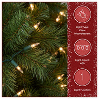 6.5 ft. Pre-Lit Winchester Pine Hinged Tree with Clear Lights, Plug-In - National Tree Company