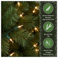 6.5 ft. Pre-Lit Winchester Pine Hinged Tree with Clear Lights, Plug-In - National Tree Company