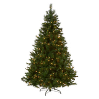 7.5 ft. Pre-Lit Winchester Pine Hinged Tree with Clear Lights, Plug-In - National Tree Company