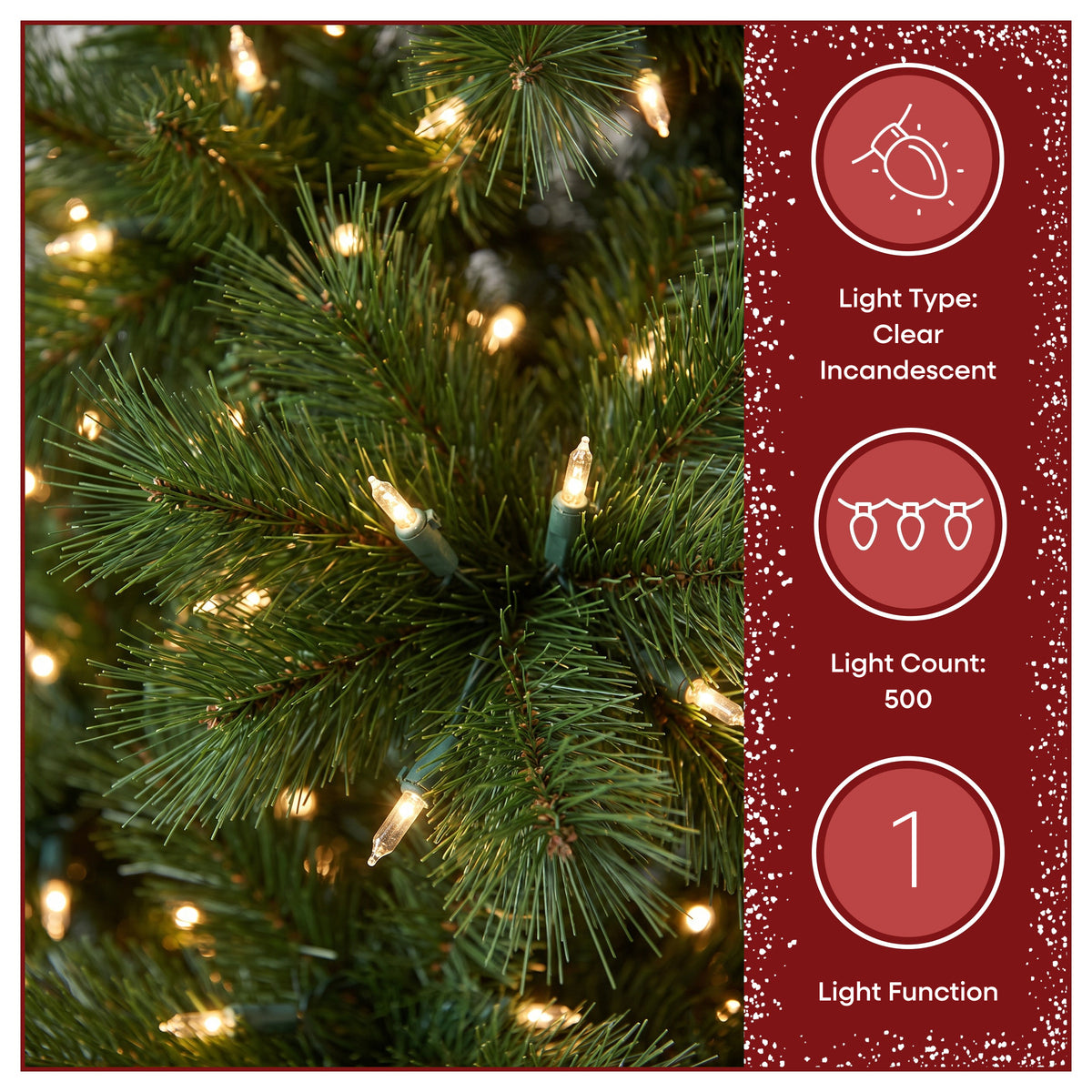 7.5 ft. Pre-Lit Winchester Pine Hinged Tree with Clear Lights, Plug-In - National Tree Company