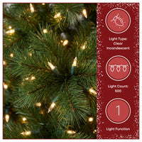 7.5 ft. Pre-Lit Winchester Pine Hinged Tree with Clear Lights, Plug-In - National Tree Company