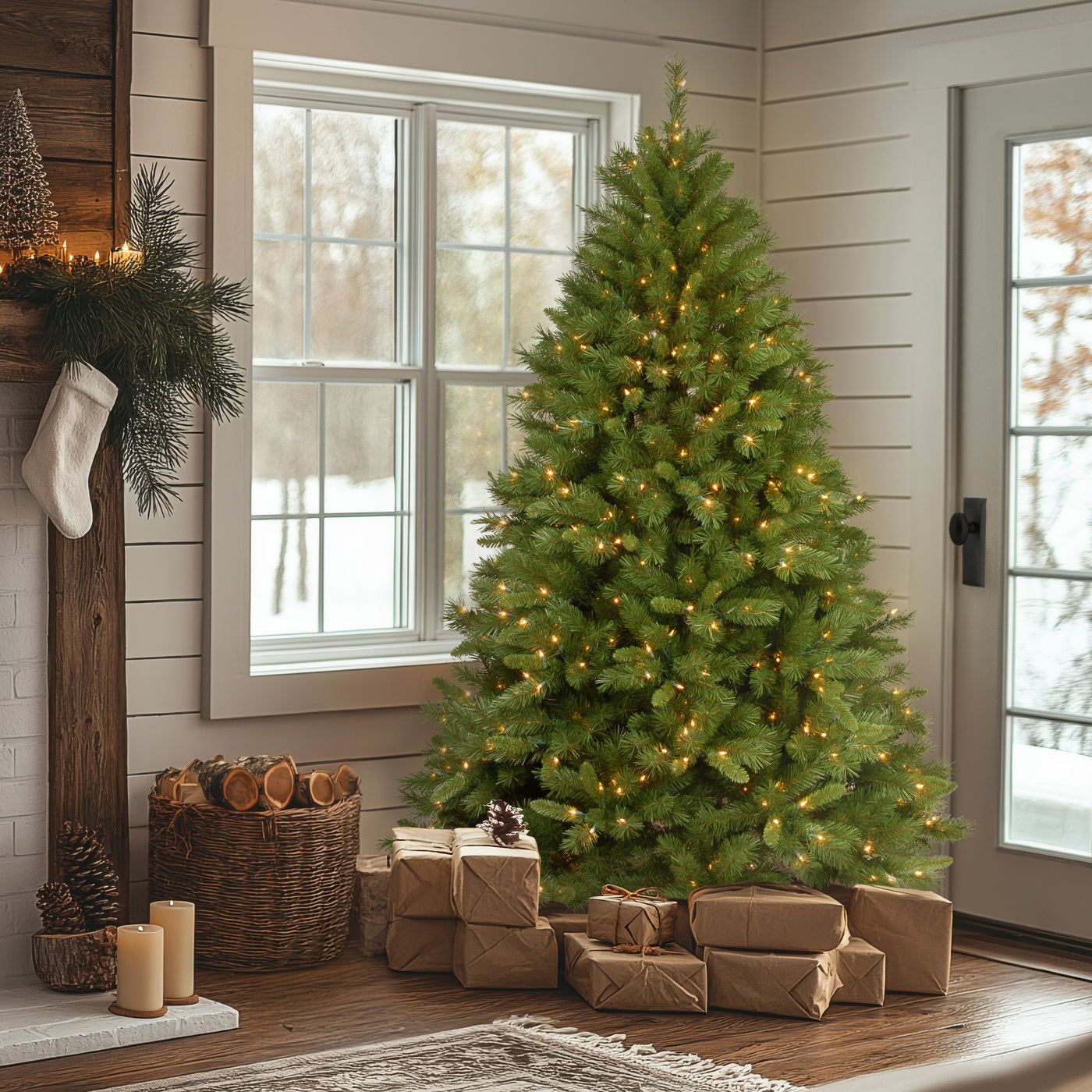 7.5 ft. Pre-Lit Winchester Pine Tree with Clear Lights - National Tree Company