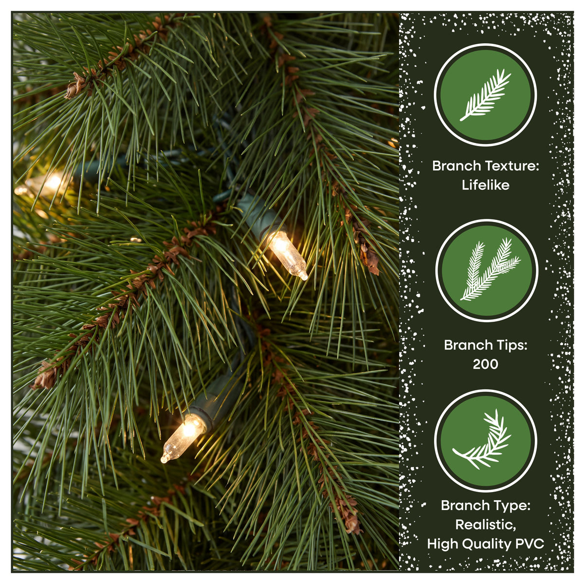 9 ft. Pre-Lit Winchester Pine Garland with Clear Lights, Plug-In - National Tree Company
