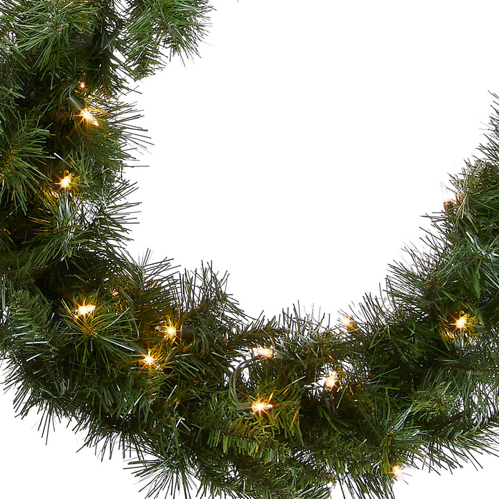National Tree Company Pre-Lit Artificial Christmas Garland, Green, Winchester Pine, White Lights, Plug In, Christmas Collection, 9 Feet
