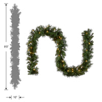 9 ft. Pre-Lit Winchester Pine Garland with Clear Lights - National Tree Company