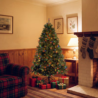 7.5 ft. Pre-Lit Winchester Pine Hinged Tree with Multicolor Lights, Plug-In - National Tree Company