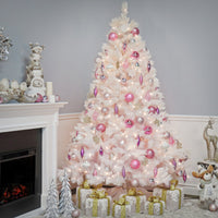 6 ft. Pre-Lit Winchester Pine White Tree with Clear Lights, Plug-In - National Tree Company