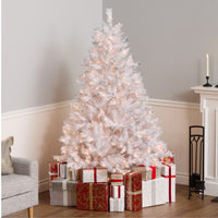 6.5 ft. Pre-Lit Winchester Pine White Tree with Clear Lights, Plug-In - National Tree Company